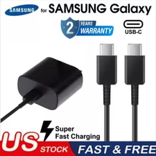 6FT Type USB-C 45W Super Fast Wall Charger For Samsung Galaxy S23 S22 S21 Plus