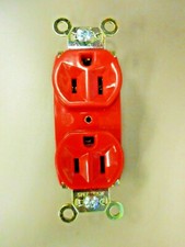 Pass  Seymour 5262-RED Duplex Receptacle Extra Heavy Duty 15A 125V