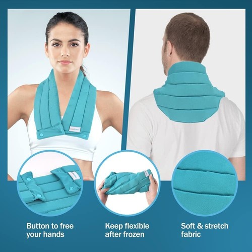 Neck Ice Pack Wrap Cold Compress for Pain Relief and Cooling Hot Weather - Picture 6 of 9