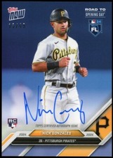 2024 Topps Now Road to Opening Day Nick Gonzalez-Blue Autograph #13/49 ROOKIE