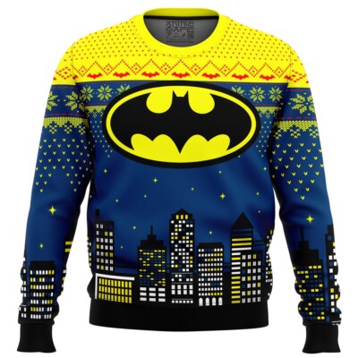 Batman Christmas DC Ugly Sweater Fun Holiday Gift for Comic Book