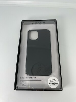 Coach iPhone12mini ケース Amazon.com: Coach Leather Slim Case for iPhone 12 mini Black
