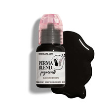 PERMA BLEND PMU Permanent Makeup Eyebrow Permablend Blackish Brown. .5 oz 1/2oz