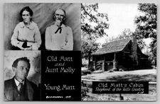 Old Matt's Cabin Old Matt & Aunt Molly Branson MO C1939 RPPC Postcard J18