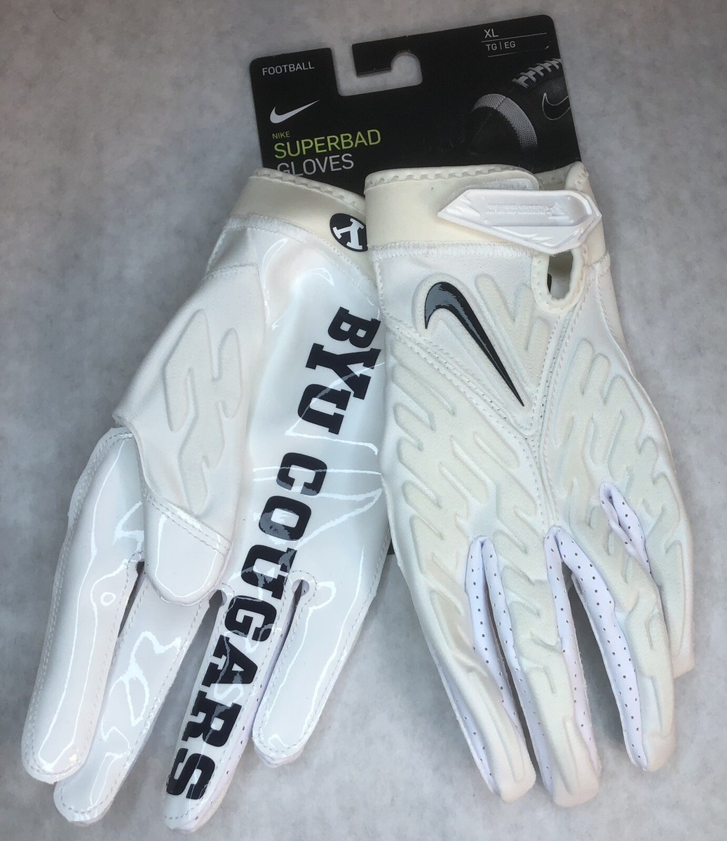 Nike Superbad 6.0 Football Gloves BYU Cougars Team Issued Size XL