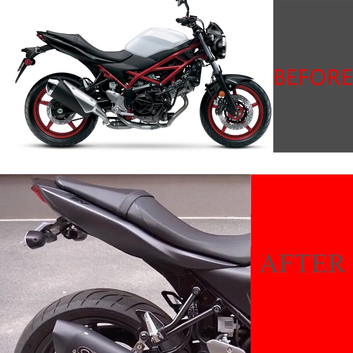 For SUZUKI SV650 2016-2024 LED Short Fender Eliminator Mount