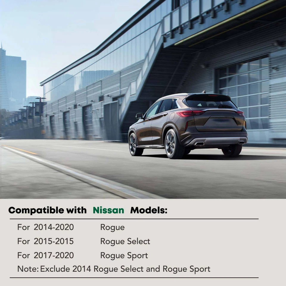 Barras laterales redondas de acero negro de 3 pulgadas para Nissan Rogue 2014-2020 Rogue Select Foto 2 de 4