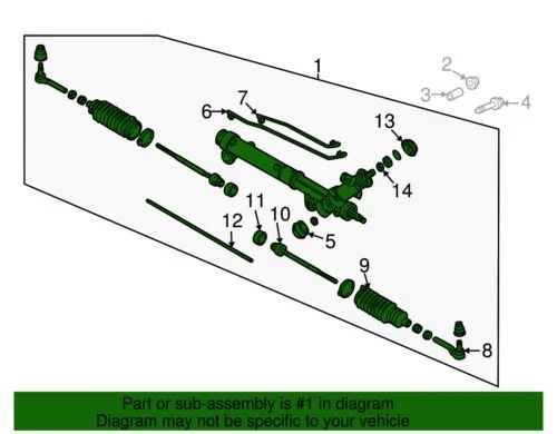 Conjunto de engranaje personalizado de dirección Buick Century 3,1 L genuino GM 1997-2002 26079913 Foto 2 de 2
