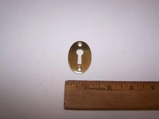 Vintage Brass Skeleton Keyhole Cover Escutcheon Door / Drawer Hardware