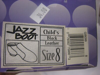 NEW様 Dance Class CHILDS Jazz Boot Leather Closed Toe Pull On Slippers