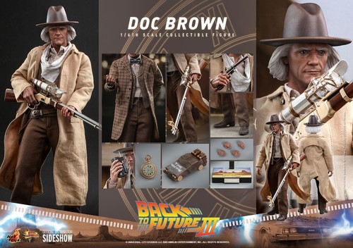 New Hot Toys MMS617 Back to the Future Part III 1/6 Doc Brown Action Figure Gift - Picture 2 of 23