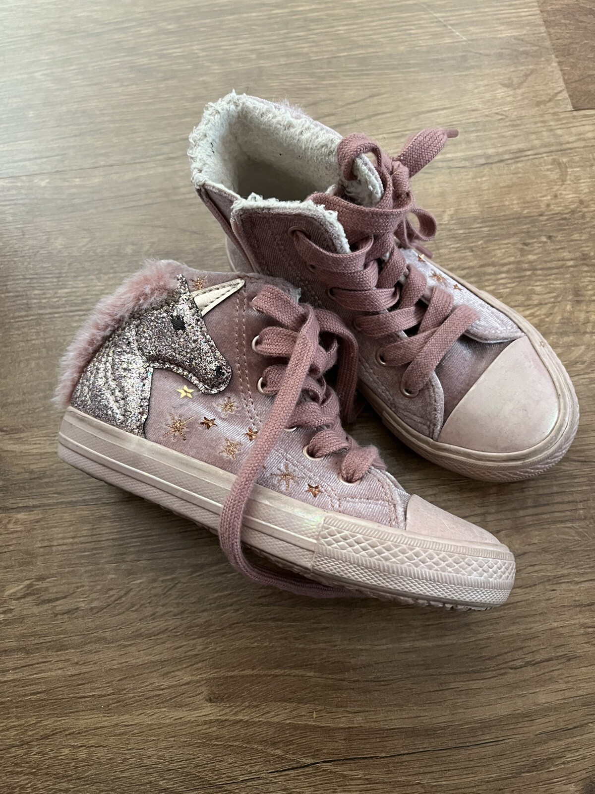 Girls Next Pink Unicorn High Top Boots 