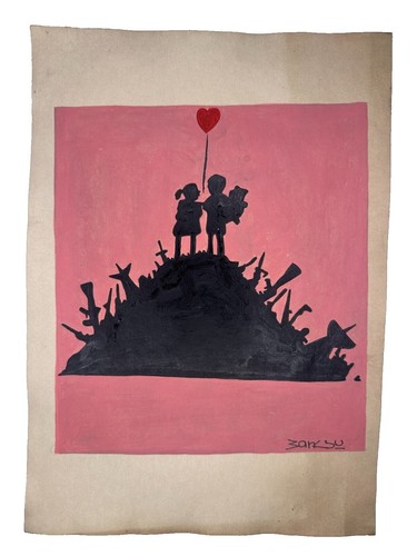 BANKSY/NOT BANKSY - Rhino Love 2/5 - Original spray paint