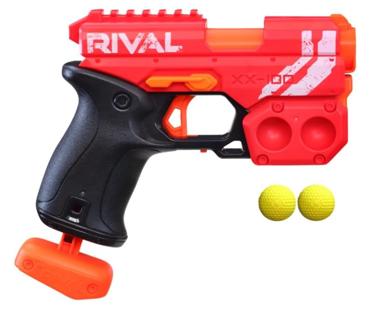RIVAL 100 Series ファールカップ　サイズS レッド/シルバー NERF Rival Knockout Red Xx-100 Blaster 80 FPS 2x Rounds for