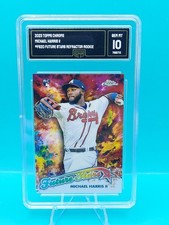 2023 Topps Chrome #FS20 MICHAEL HARRIS II Future Stars Ref. RC - GMA GEM MT 10
