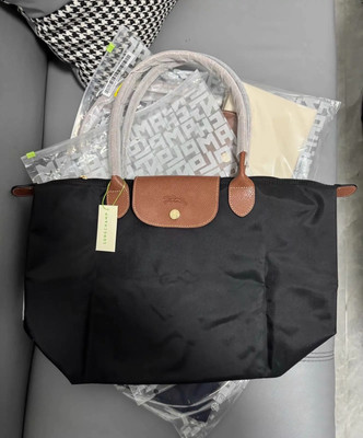 LONGCHAMP Le Pliage 70th Anniversary Black Tote Bag Size:L New