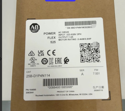 New Allen Bradley 25B D1P4N114 PowerFlex 525 AC Drive Fedex/DHL Fast Shipping