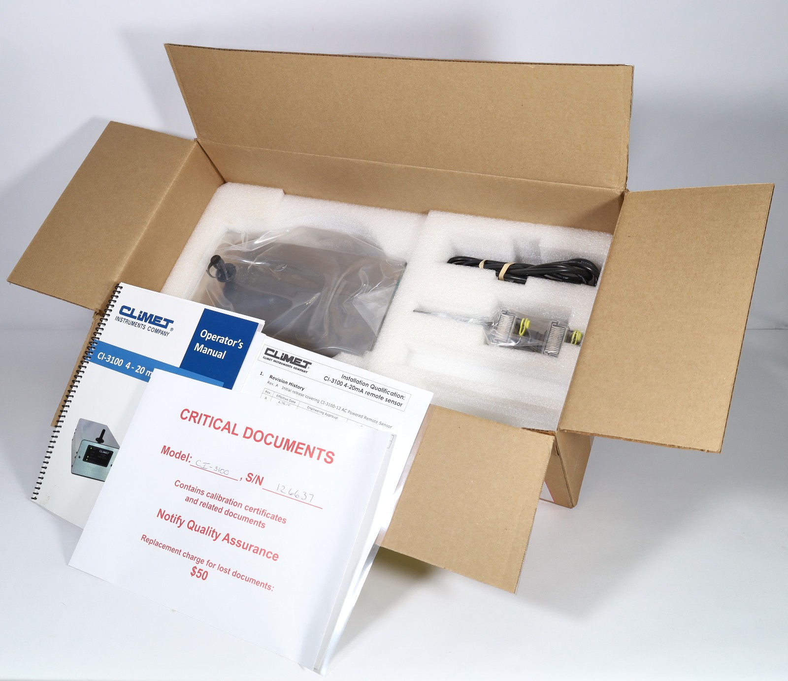 Climet Instruments Climet CI-3100 OPT Particle Counter w/ Documentation *READ #2