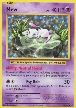 Pokémon Mew EVO-53 Holo Rare Englisch Good