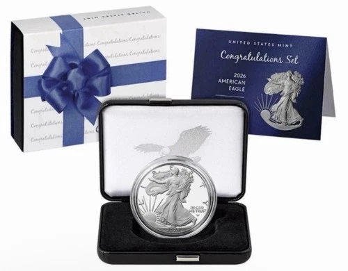 2026 Congratulations Set American Eagle 1oz Silver Proof Coin Shipped!