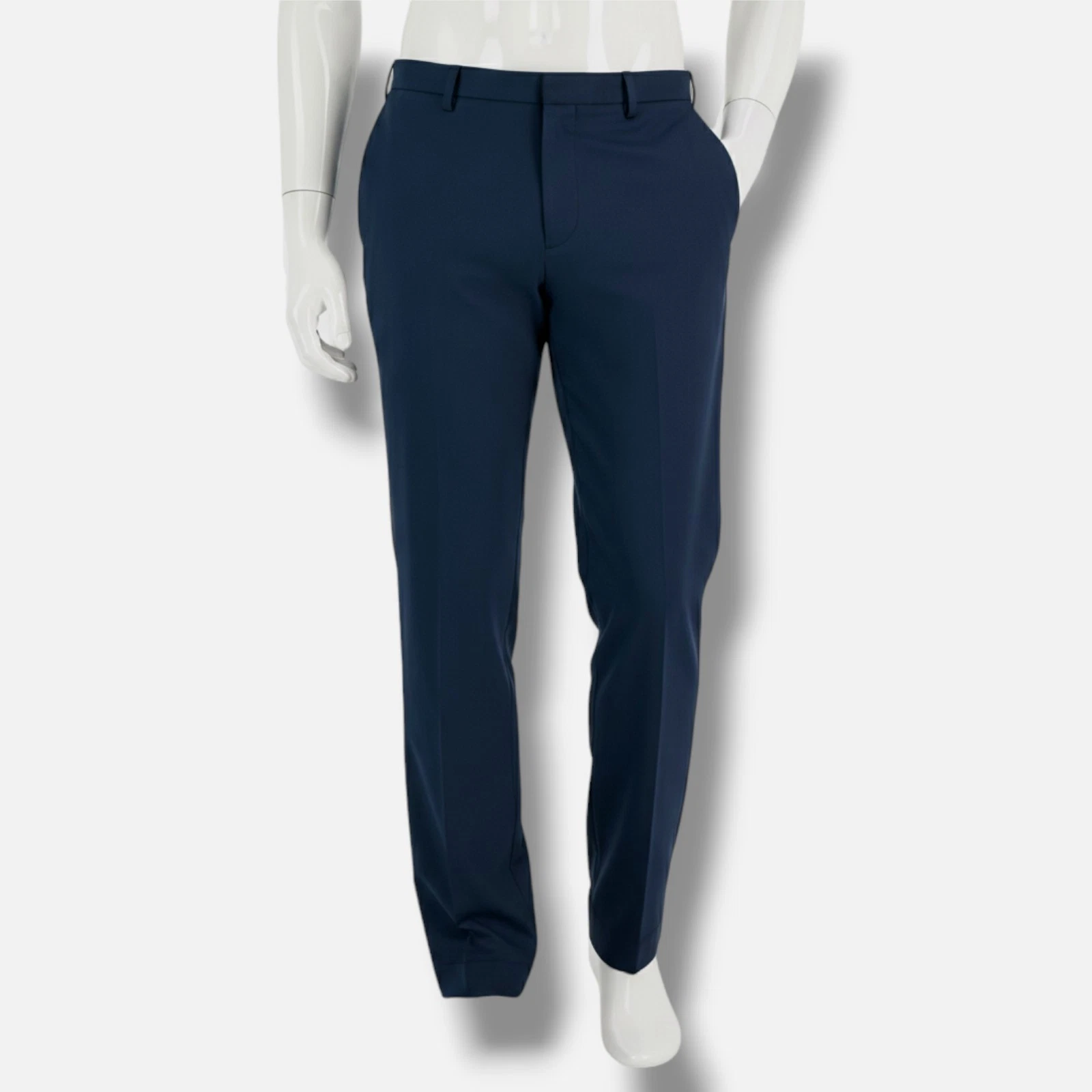 Perry Ellis Portfolio Men's Blue Modern-Fit Twill Pants Size 36W/30L