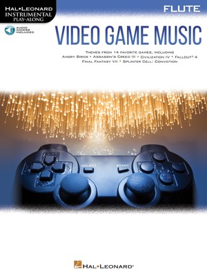 Video Game Music for Flute Solo Theme Sheet Music Play-Along Book Online Audio