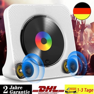 Bluetooth Tragbarer Spieler CD Player HiFi  Radio Lautsprecher Musik Player