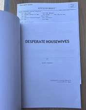 2003 Desperate Housewives TV Show Original Pilot Episode Script Marc Cherry