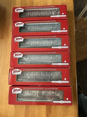 Atlas 73  Center Partition Cars, Ho Scale Lot Of 6, Various Roads