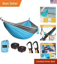 Ultra-Light Travel Hammock for 2 | 300kg Capa...