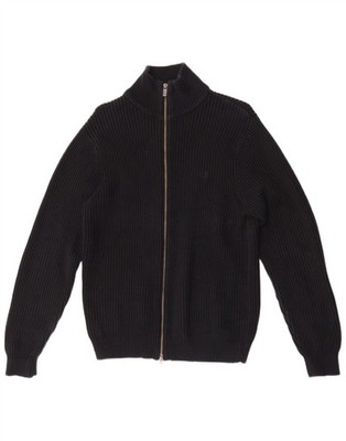 Fred Perry Mens Cardigan Sweater Medium Black Cotton AP06