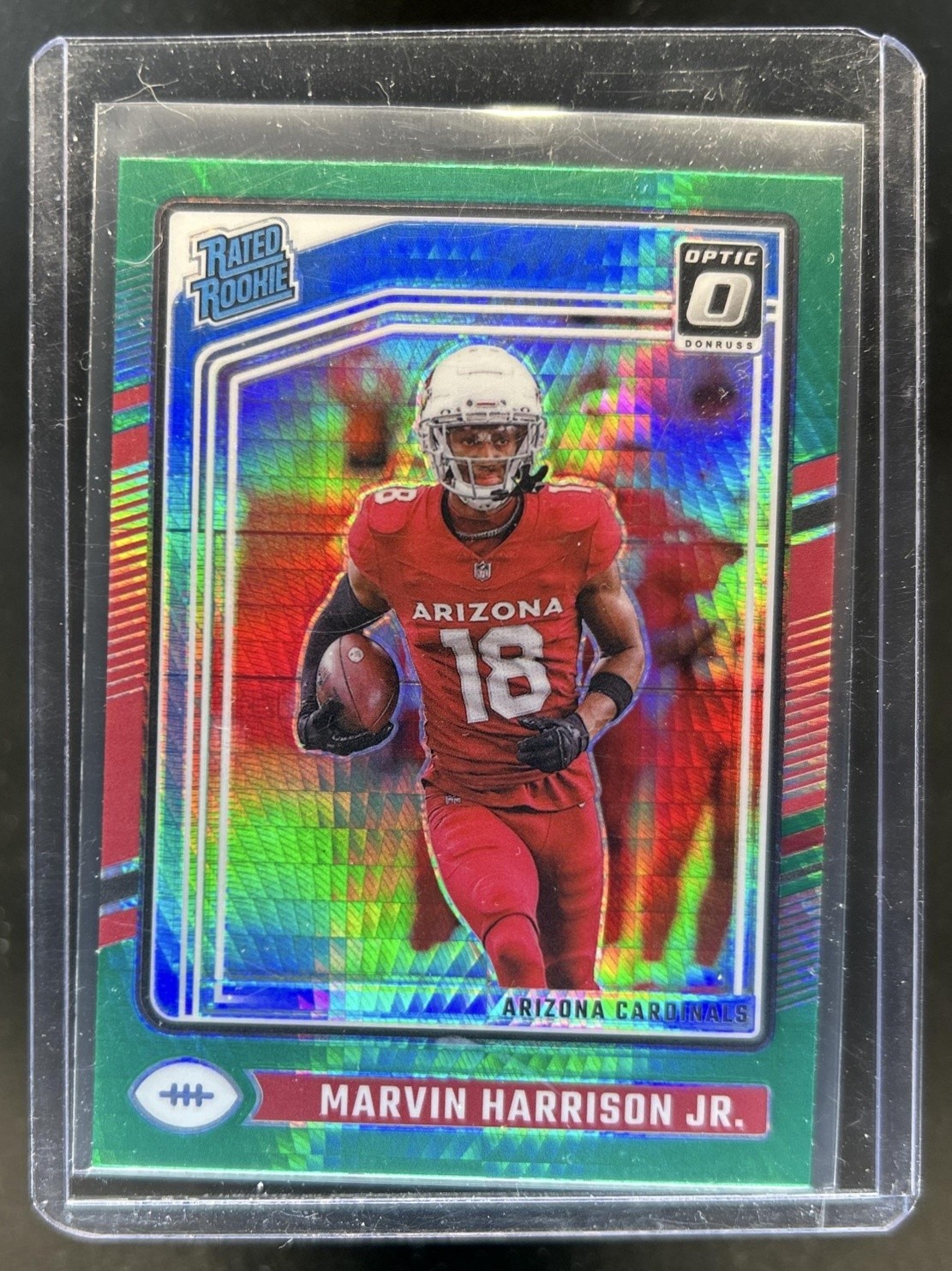 2024 Panini Donruss Optic Marvin Harrison Jr. Green Hyper Rated Rookie #276