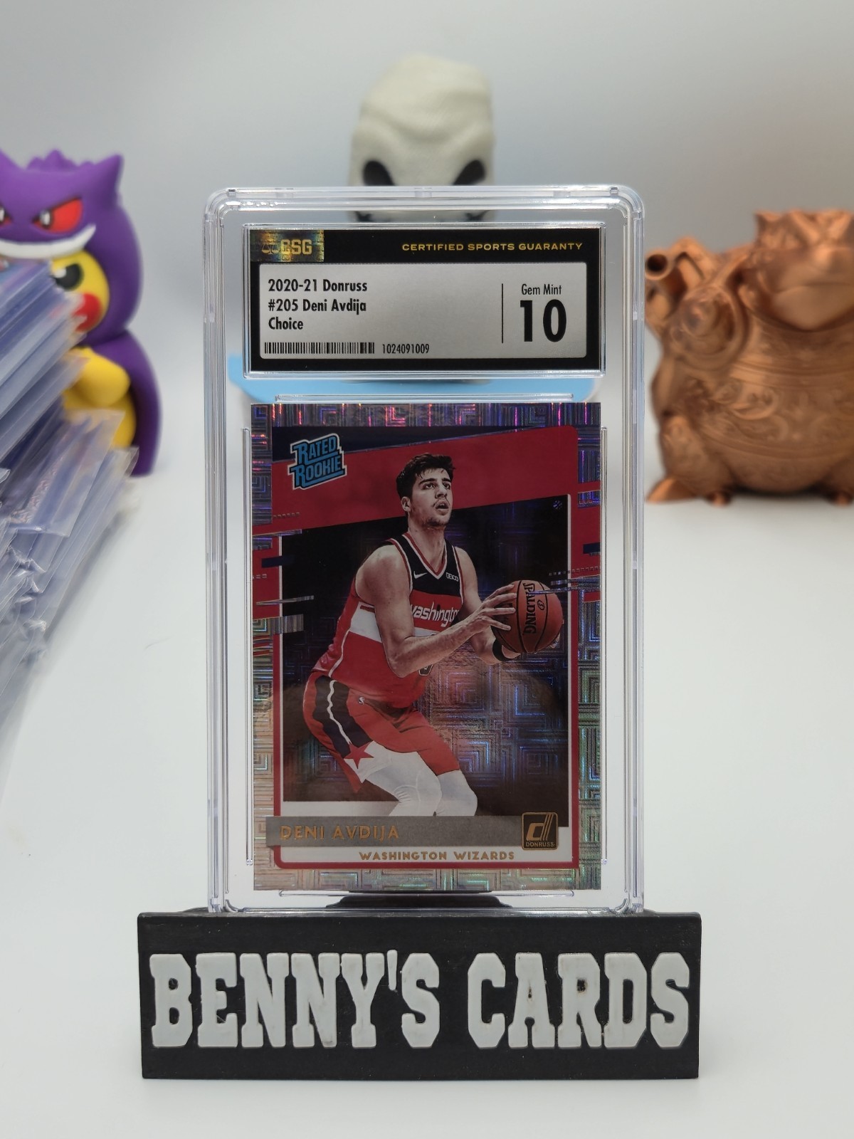 2020-21 Panini Donruss Basketball Choice Gem MT 10 Rated Rookie Deni Avdija 