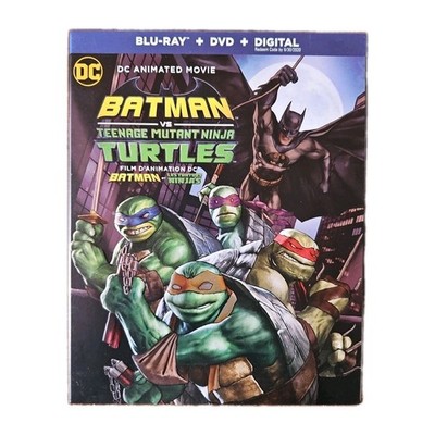 Batman vs The Teenage Mutant Ninja Turtles TMNT Animated Movie DVD + Blu Ray