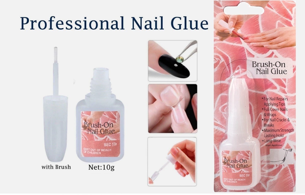 Brush On Nail Glue With Brush Extra Strong Nail Glue Nail Art Craft 10G
