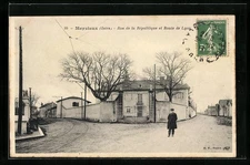 CPA Meyzieux, Rue de la Rèpublique 1913 