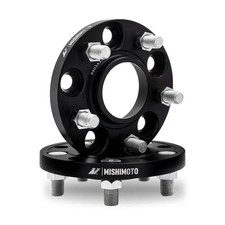 Mishimoto Wheel Spacers 5x114.3 64.1 Center Bore M14x1.5 25mm Thick Black