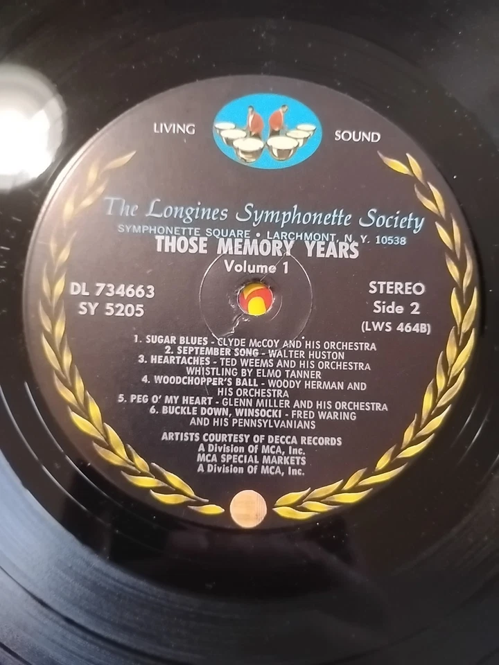 Those Memory Years Volume 1 Longines Symphonette Society DL 734663/SY 5205 VG+ - Image 3 of 4