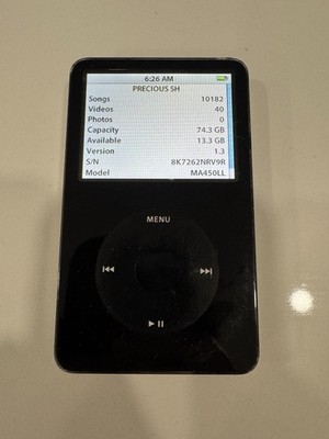Apple iPod Classic 80GB MP3 Player - Black - 10,000 Hip Hop R&B