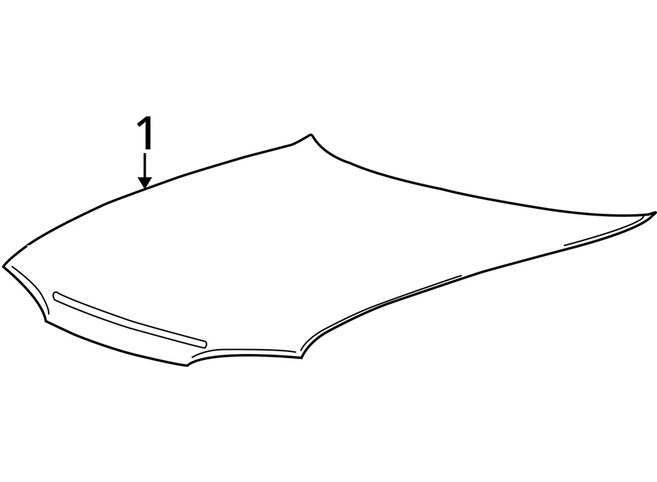 2003-2006 Hyundai Accent Hood Oem JJT80 - Image 4 of 4