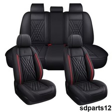 Mercedes C E S GLA GLK EQC Sitzbezüge Komplett-Set Kunstleder Schwarz Rot