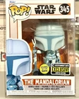 THE MANDALORIAN 345 Funko Pop STAR WARS Mando EE EX GITD VAULTED w/PROTECTOR