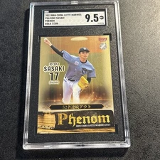 2023 BBM Chiba Lotte Marines #PH6 ROKI SASAKI Phenom Gold 7/200 SGC 9.5 Mint+