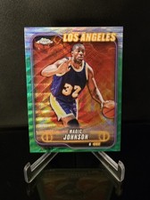 #d/65 🔥 MAGIC JOHNSON SSP 2024-25 Topps Chrome Green Wave Refractor #59 HOF