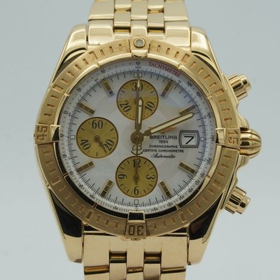 Breitling Chronomat Evolution Automatic Men's Watch K13356 18K 750 Gold MOP 280G