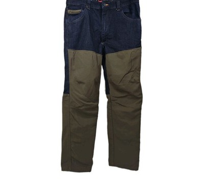 Wrangler ATG Upland Pants 36x34 Blue Brown Denim Wash Brush Hunting 10NS101DN