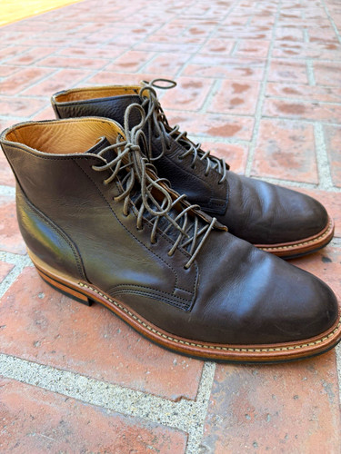 Viberg Service Boot 9.5 Dust Black Calf 2030 Dainite GYW Rare 2016