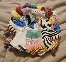 Fitz And Floyd Easter Bunny Plate 1995 Balloon Bunnies Kissing    K 