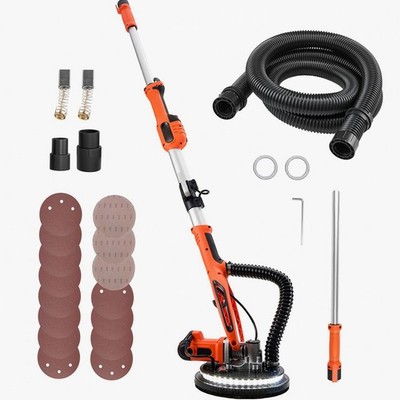 Electric Drywall Sander 850W Foldable Handle Dual LED Light