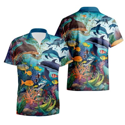 Sea Animals Ocean Life Hawaiian Shirt Summer Aloha